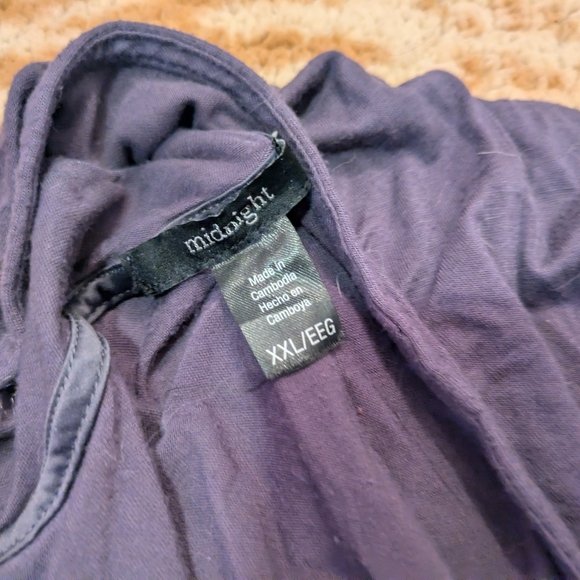 Midnight by Carole Hochman Women's Pajama Set in Dark Purple - Picture 3 of 4
